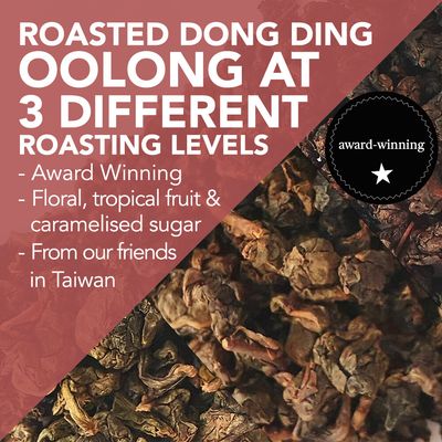 Award-Winning Roasted Dong Ding Oolong at 3 Different Roasting Levels